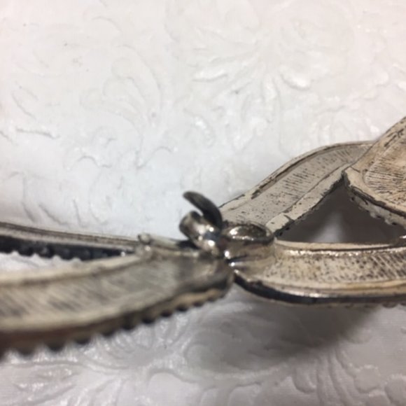 Chico's Black Genuine Leather Fashion Adjustable Silver Buckle Belt Size S/M - Picture 4 of 10